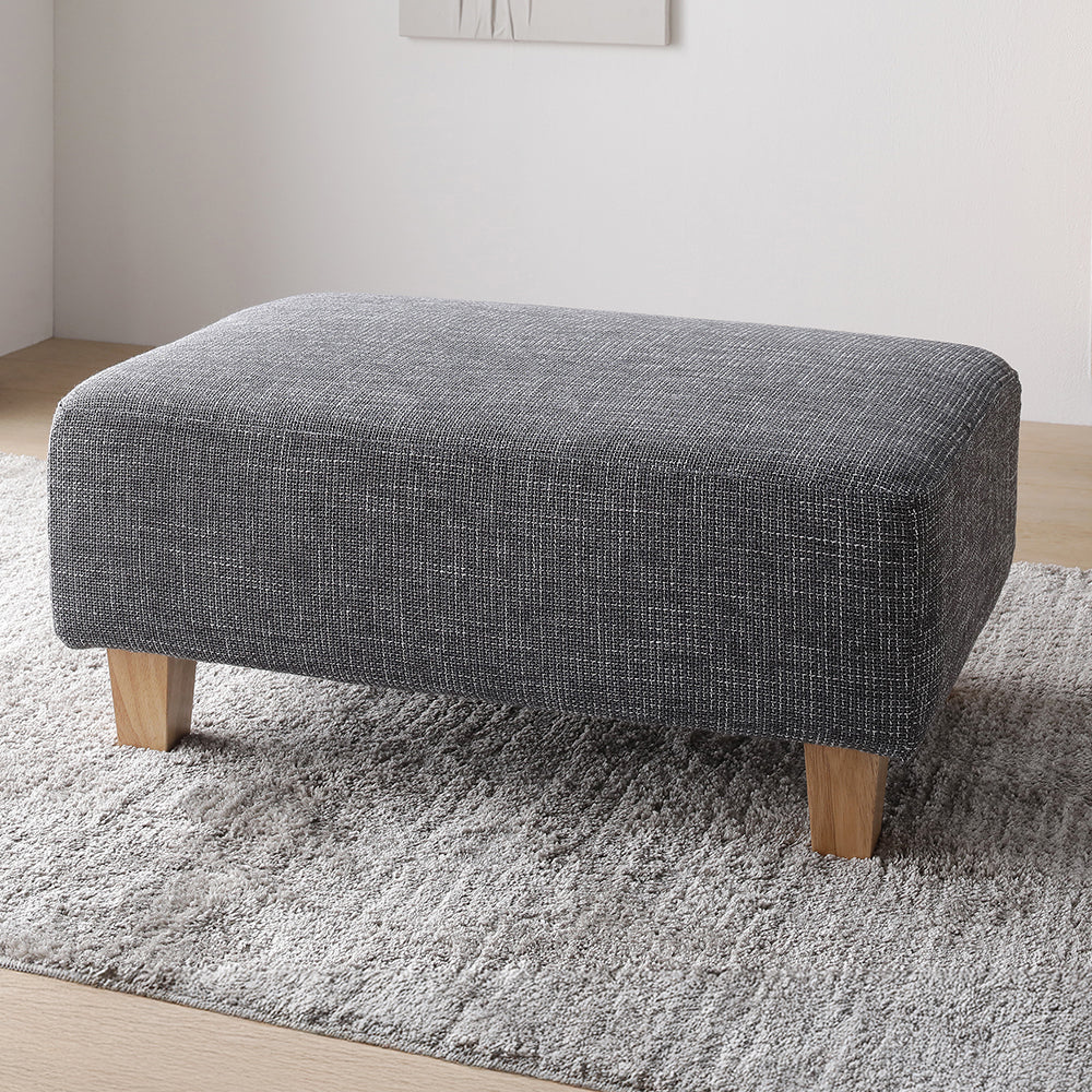 コーナーカウチソファ 『NAXAM ナザム』 オットマン単品 ミックスグレー