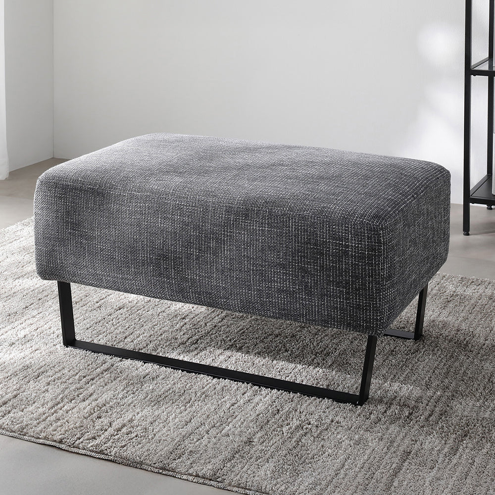 コーナーカウチソファ 『NAXAM ナザム』 オットマン単品 ミックスグレー