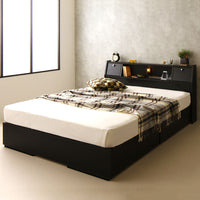 国産 照明付き収納ベッド 『AMI アミ』 ブラック