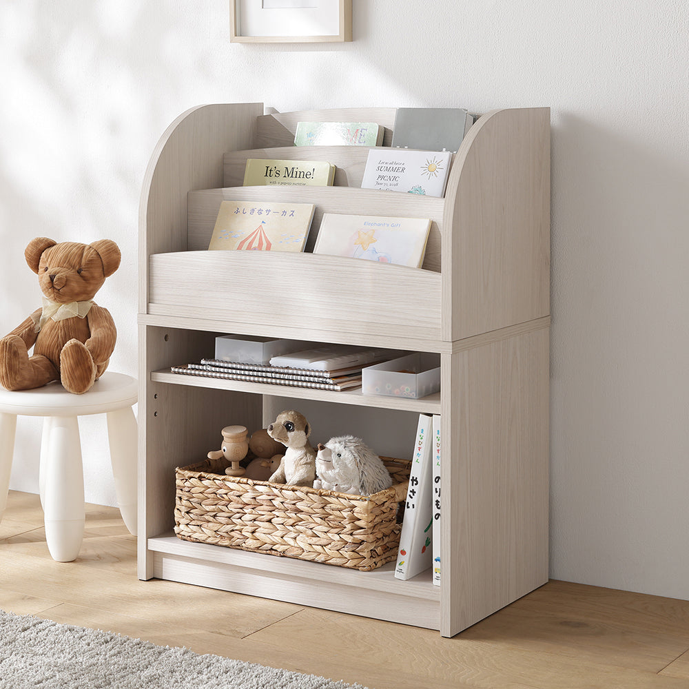 キッズ収納シリーズ 『Kittiö キッティオ』 ユニットタイプ 上棚A+下棚Aセット 幅60cm