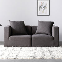 モダンデザインシステムソファ 『Likem ライクム』 Aセット ブラウン