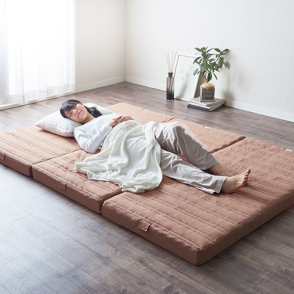 単身マットレス ピンクベージュ 厚さ8cm