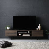 異素材MIX ワイド テレビボード 『Stova ストーヴァ』 幅150cm ブラウン