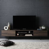 異素材MIX ワイド テレビボード 『Stova ストーヴァ』 幅180cm ブラウン