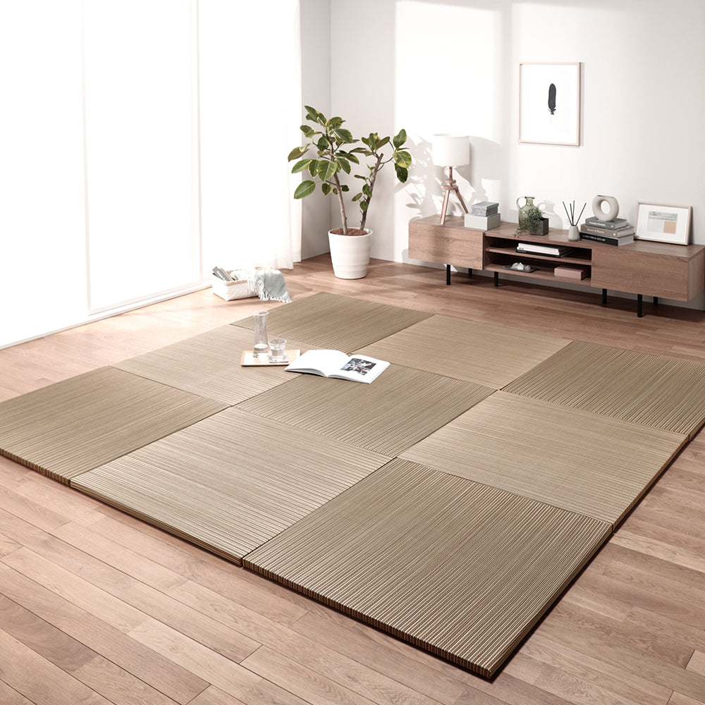 い草100% ユニット畳 置き畳【12枚セット】ブラウン