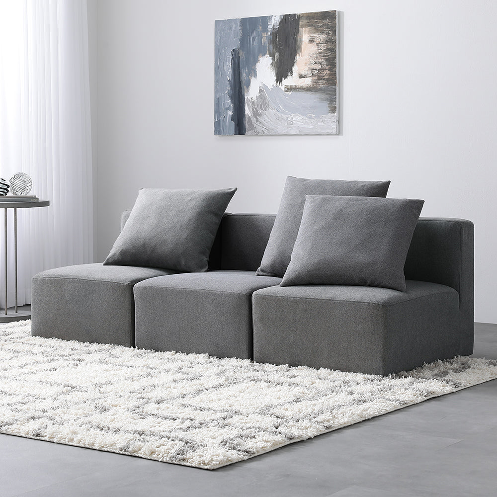 モダンデザインシステムソファ 『Likem ライクム』 Bセット グレー