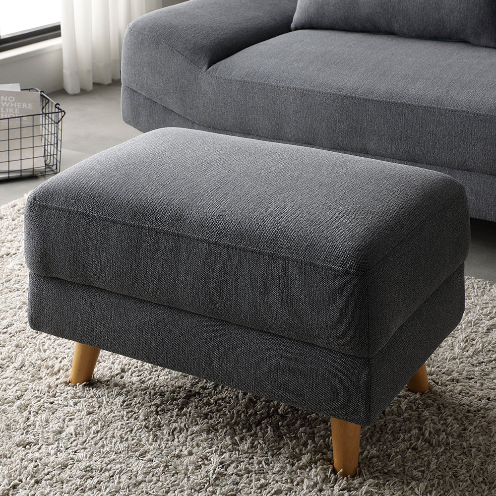 ワイド座面ソファ『Plento プレント』オットマン単品 ダークグレー