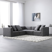 モダンデザインシステムソファ 『Likem ライクム』 Dセット グレー