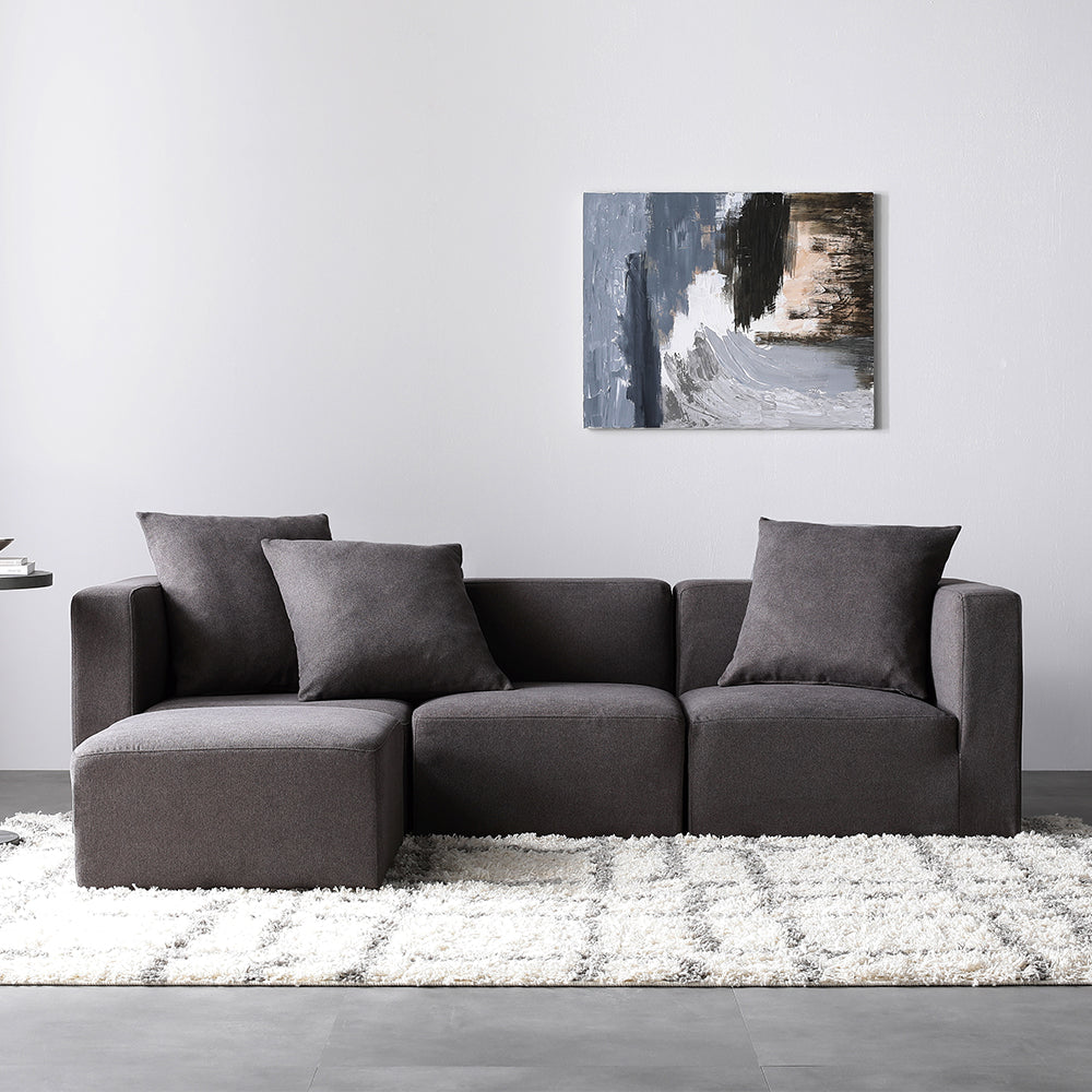 モダンデザインシステムソファ 『Likem ライクム』 Eセット ブラウン