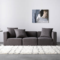 モダンデザインシステムソファ 『Likem ライクム』 Fセット ブラウン