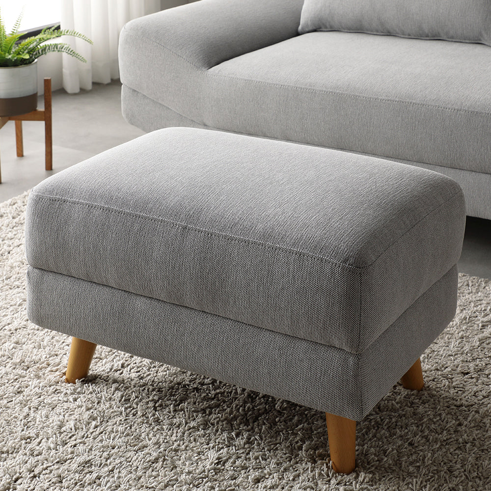 ワイド座面ソファ『Plento プレント』オットマン単品 グレー