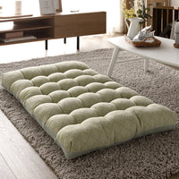 北欧風 たんぽぽモチーフ ジャガード織 もこもこフロアクッション グリーン