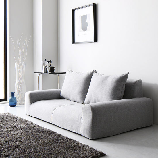 日本製 フロアこたつソファ(2人掛け) グレー