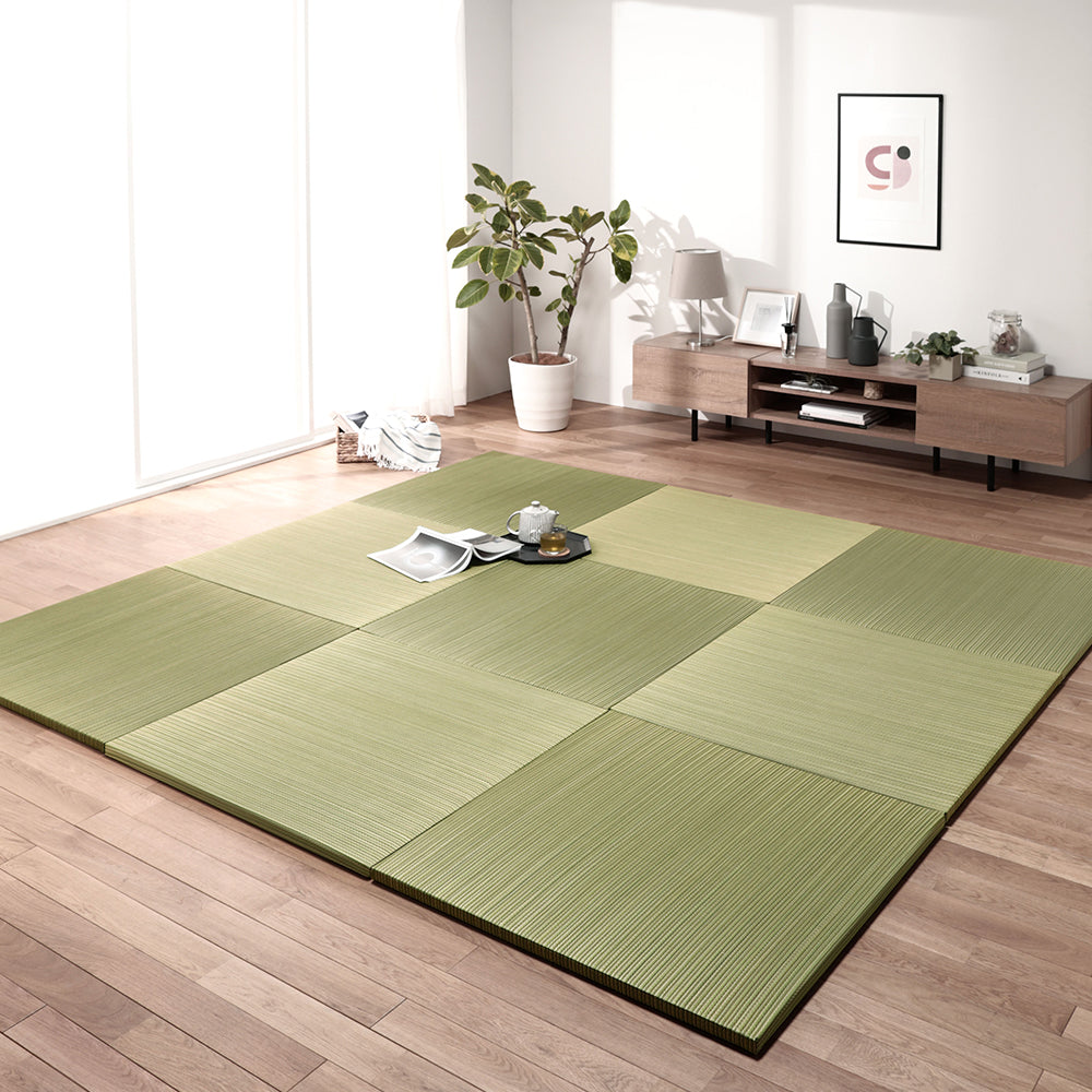 い草100% ユニット畳 置き畳【9枚セット】グリーン