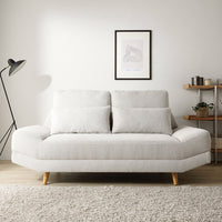 ワイド座面ソファ『Plento プレント』二人掛けソファ単品 ライトベージュ