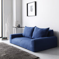 日本製 フロアこたつソファ(2人掛け) ネイビー