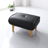 日本製 ポケットコイル オットマン単品 PVC生地 ブラック