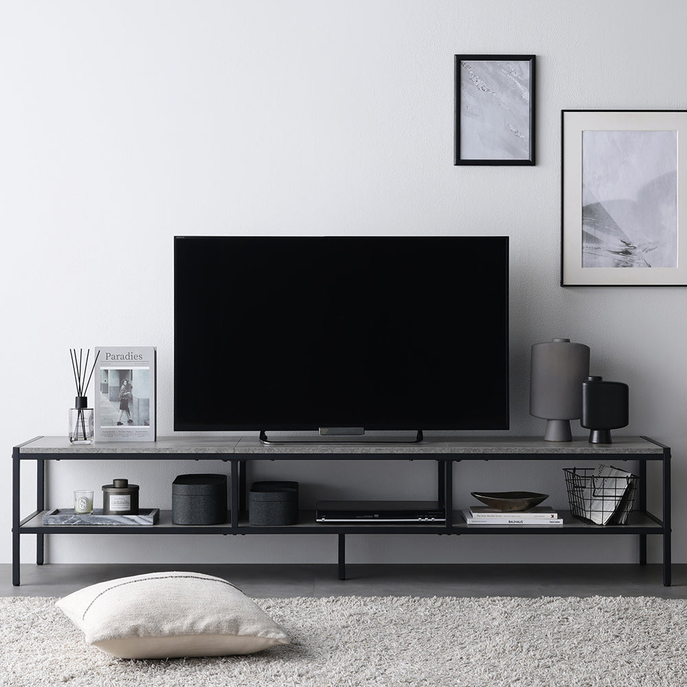 テレビボード単品(幅180cm) 『Rectico レクティコ』ストーングレー