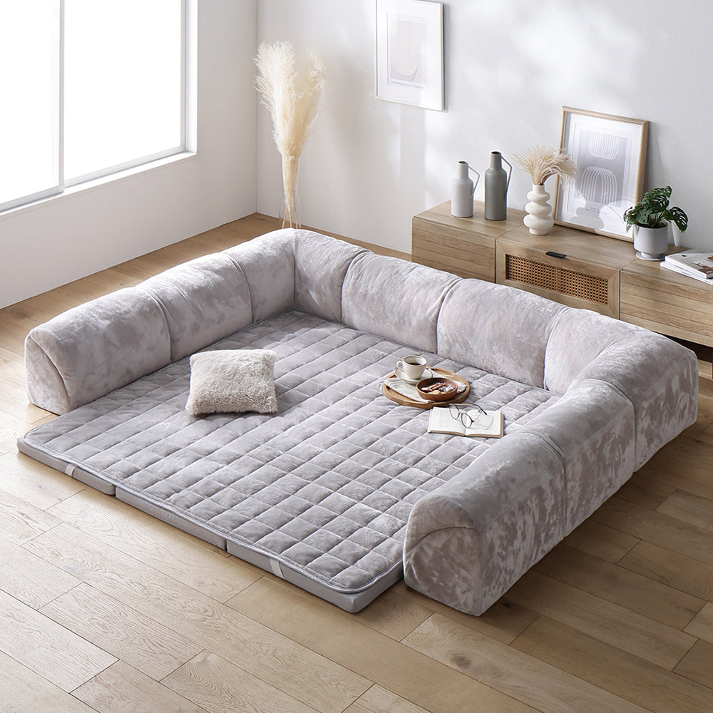 小サイズ Cタイプ(クッションU型+I型) フランネルグレージュ