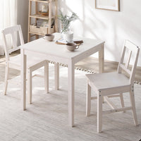 パイン材ダイニング 3点セット(幅70cm)『Myon ミオン』 ホワイト