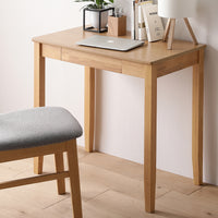 サイズが選べる 天然木デスク 『Keiju ケイユ』 引き出し付き 幅80×奥行45cm ナチュラル