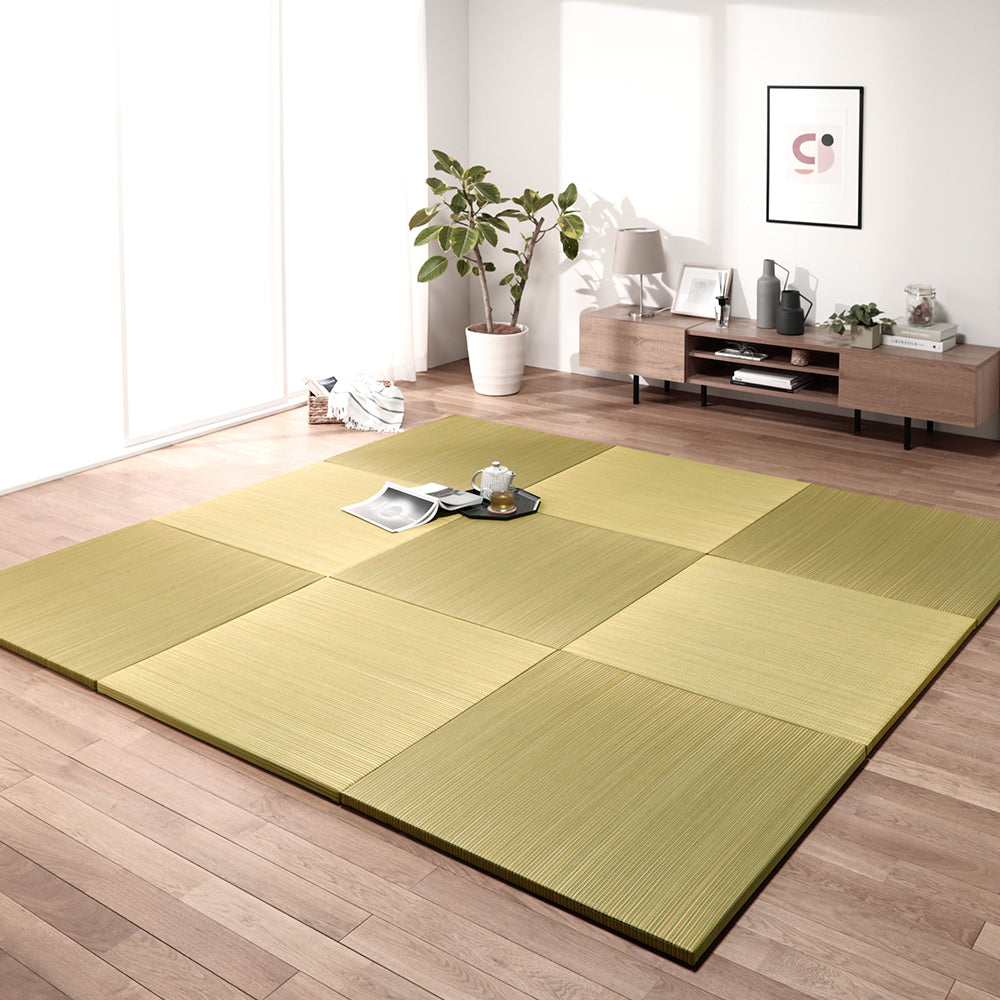 い草100% ユニット畳 置き畳【12枚セット】イエロー