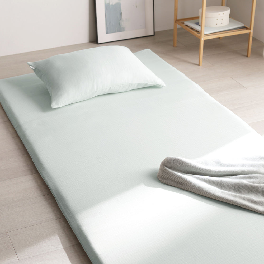 ふんわり ダブルガーゼ 抗菌防臭加工 綿100% 敷布団カバー 単品・ミントグリーン