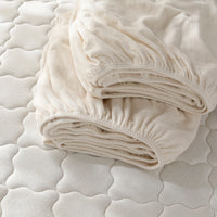 のびのびボックスシーツ 2枚セット 素材(ふっくらタオル) 『Palmoa パルモア』 ファミリーサイズ チークアイボリー