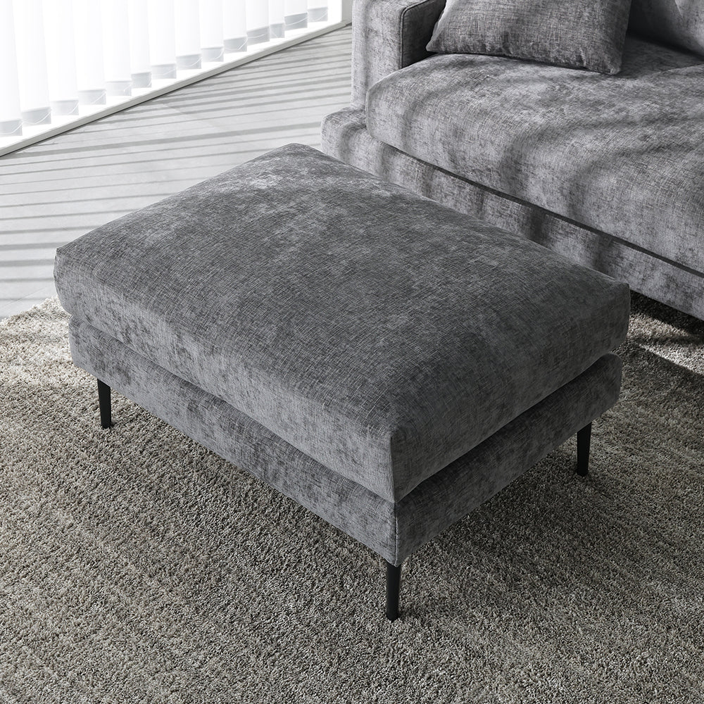 デザインソファ 『Wistiq ウィスティック』 オットマン単品 チャコールブラウン