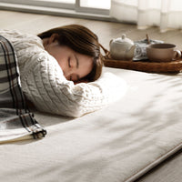 はっ水 とろける ふっくら低反発ラグ 正方形(185×185cm) アイボリー