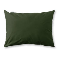 綿100% 天然シルク成分配合 国産寝具 ピローケース 単品 モスグリーン×ストレイトグリーン