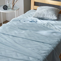 超冷感 Q-MAX0.5 冷感とタオル地のリバーシブルケット アイスブルー