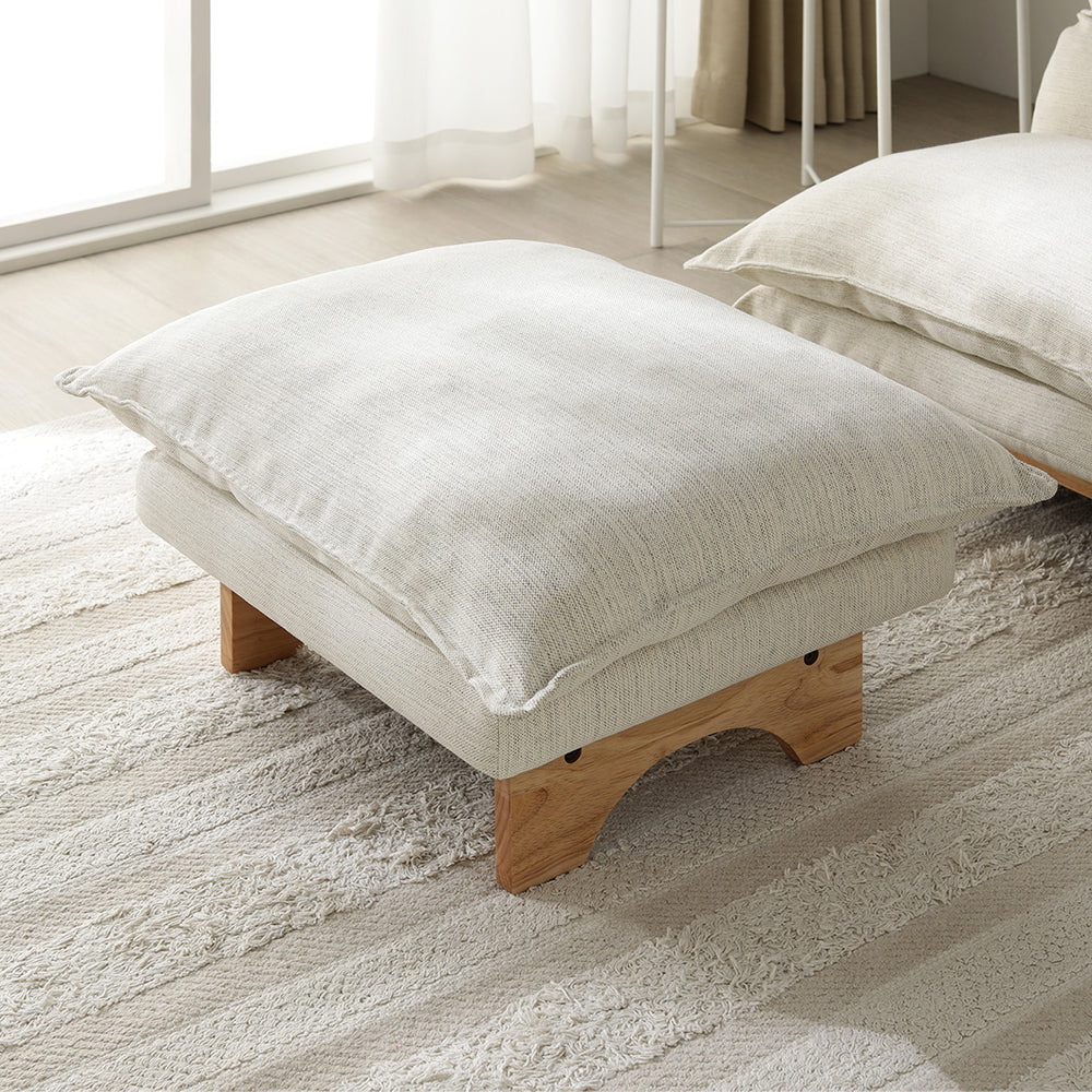 ハイバックリクライニングソファ 『UTO ウト』 オットマン 単品 アイボリー