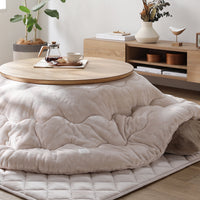 フランネル こたつ掛け布団『toromofu トロモフ』単品 円形 ベージュ