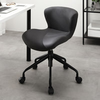 デスクチェア 『Luona ルオナ』 ブラック(ブラック脚) スエード調生地