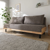 ソファベッド 『Solis ソリス』 フルサイズ ミックスブラウン スチール脚