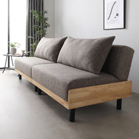 ソファベッド 『Solis ソリス』 分割タイプ ミックスブラウン スチール脚