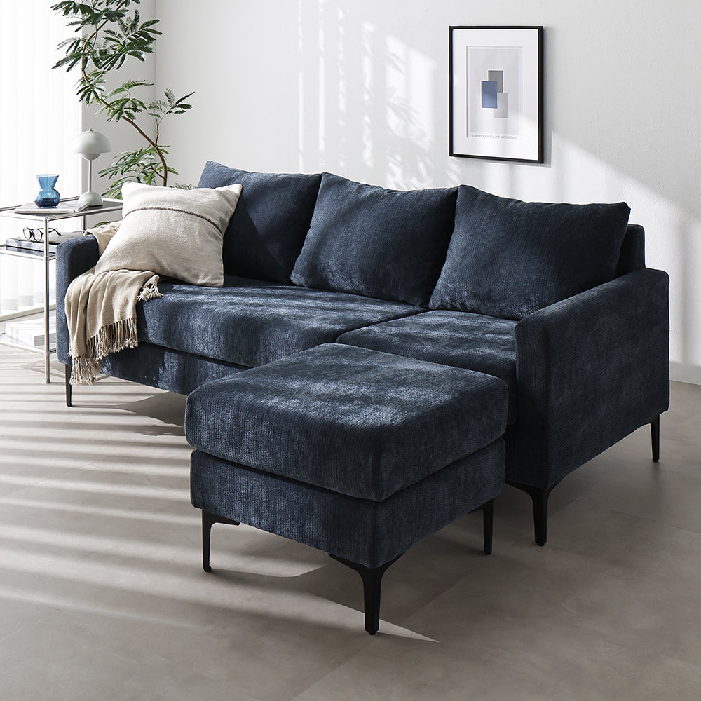 カウチソファ 『Sylva シルヴァ』 ネイビー