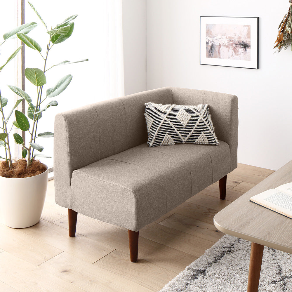 ダイニングソファ 日本製 コーナーソファ単品 左コーナー ベージュ