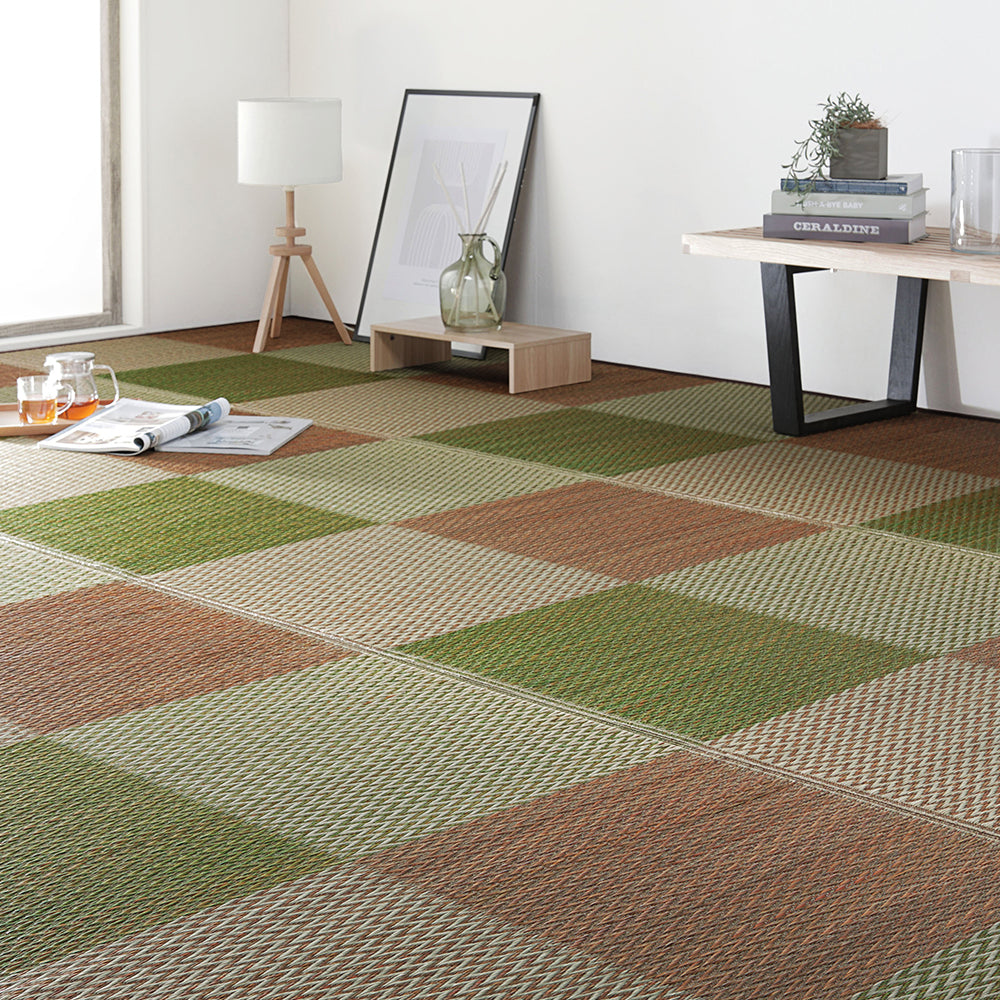 い草 ラグ カーペット 抗菌防臭 【江戸間】ブラウン