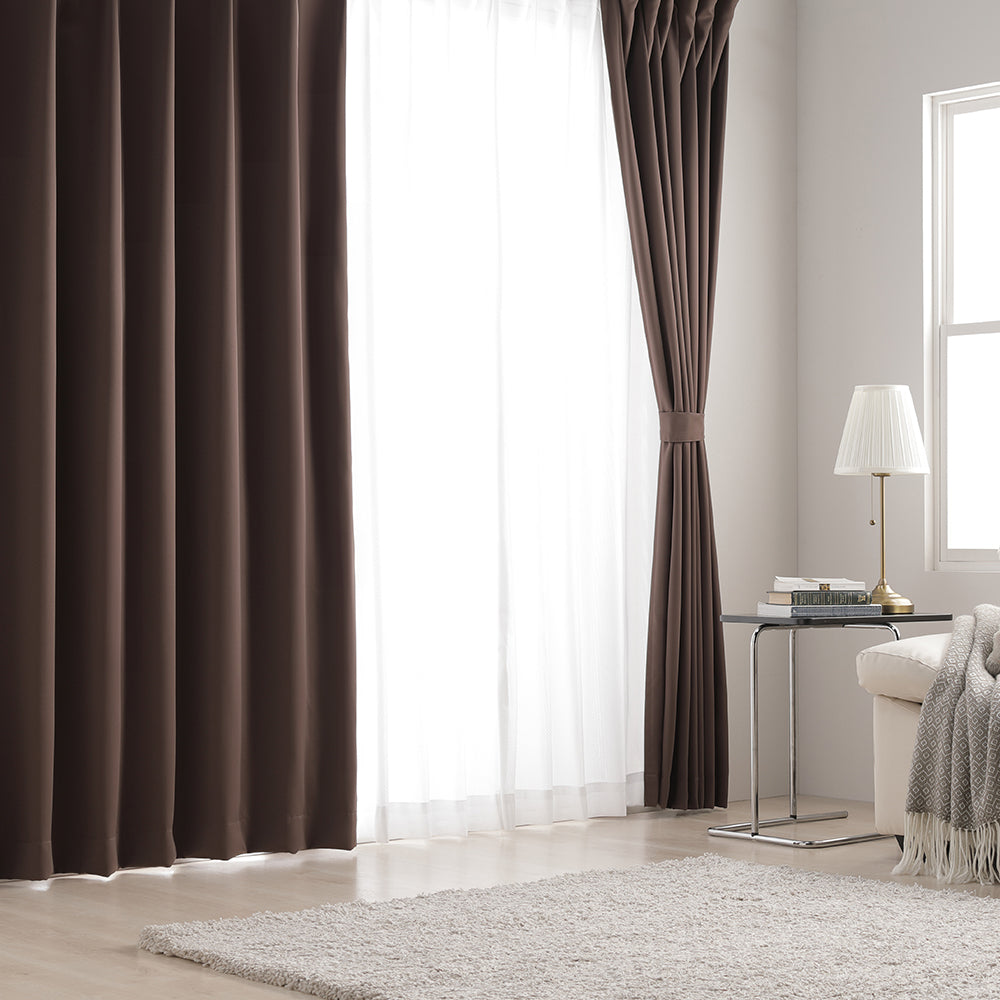 日本製 サイズが選べる 1級遮光カーテン ブラウン