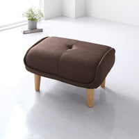 日本製 ポケットコイル オットマン単品 ファブリック生地 ブラウン