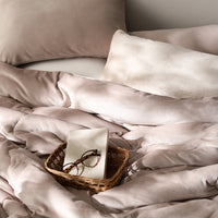 カバーが要らない掛け布団 単品 暖かベロア『Velmoa ベルモア』モカグレージュ