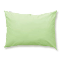 綿100% 天然シルク成分配合 国産寝具 ピローケース 単品 グリーン×ペールグリーン