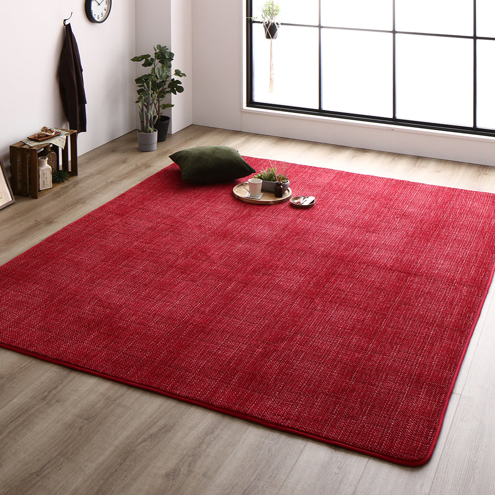 レッド ラグ こたつ敷き布団