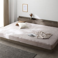 のびのびボックスシーツ 単品 暖かベロア『Velmoa ベルモア』ファミリーサイズ モカグレージュ