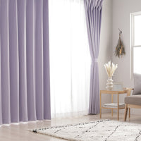 日本製 20色から選べる 1級遮光カーテン 幅100cm ミルキーグレープ(2枚入り)