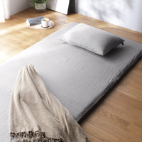 やわらか肌触り洗いざらしコットン 先染め糸 綿100% 敷布団カバー 単品 グレー