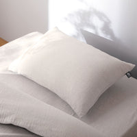 やわらか肌触り洗いざらしコットン 先染め糸 綿100% 枕カバー 単品 アイボリー