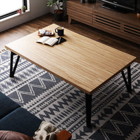 モザイク柄こたつテーブル 単品 120×75cm ナチュラル